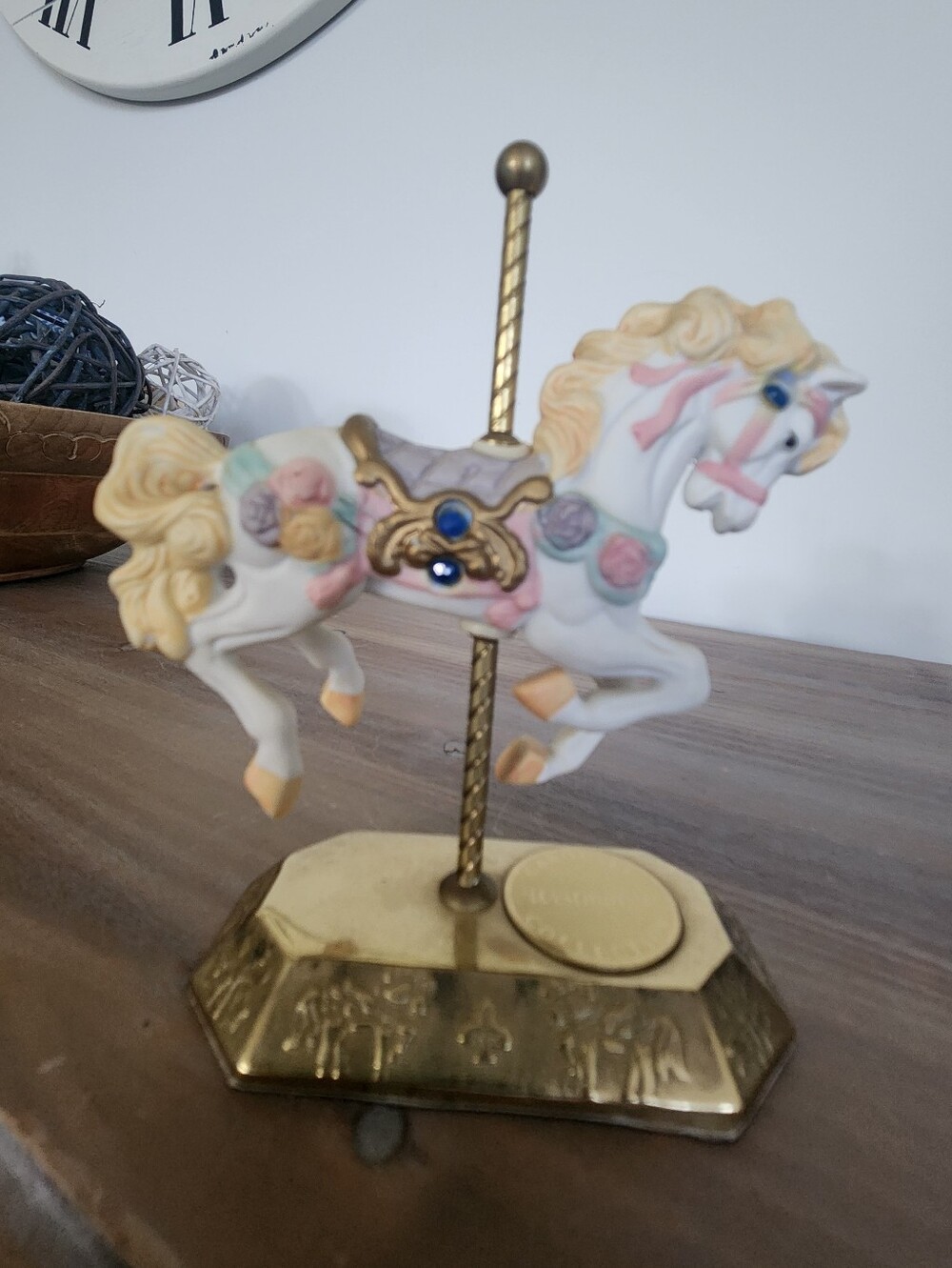 Vintage Westminster Carousel Horse Figurine Lot, 3 Decorative Collectible Horses - Picture 7 of 16